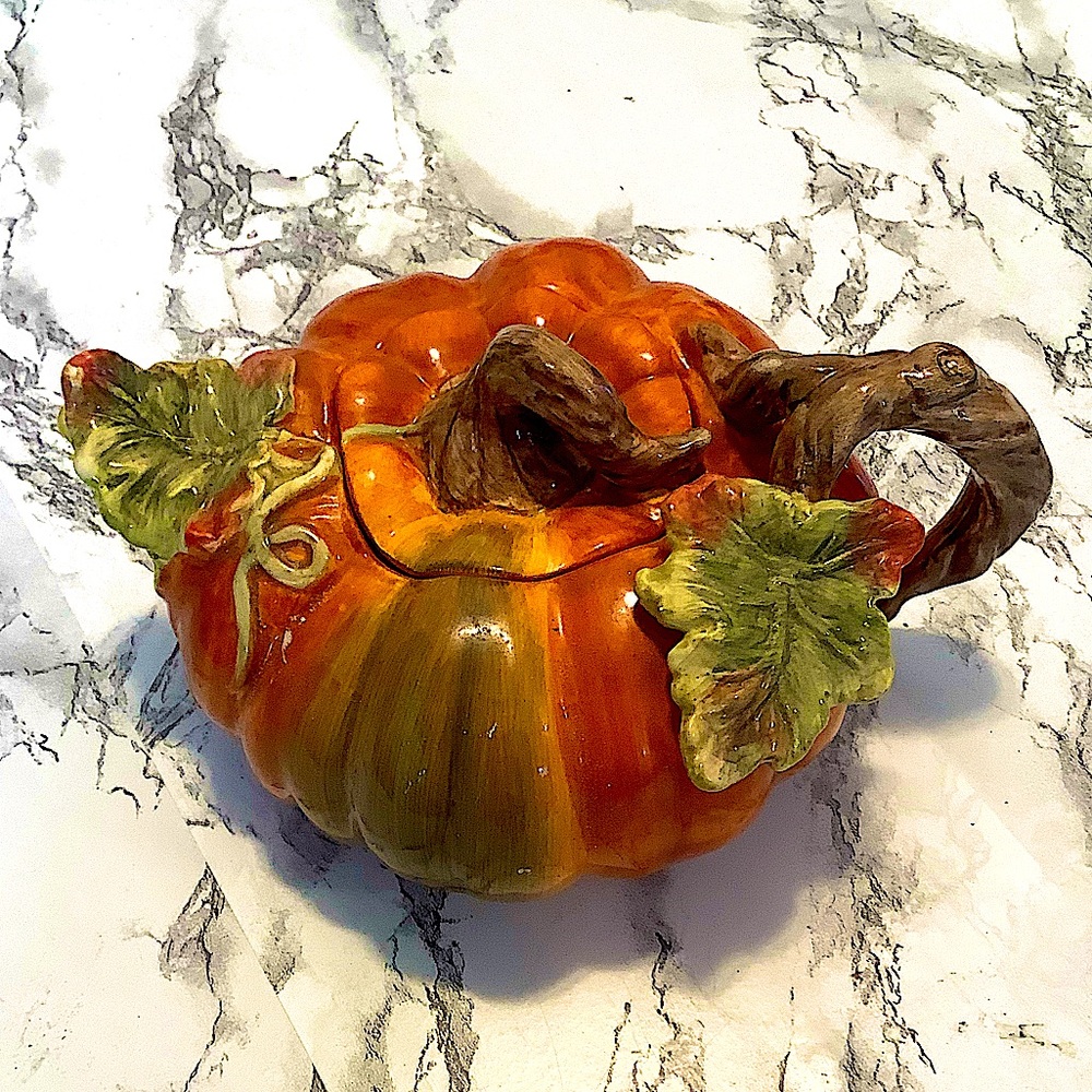Vintage Pumpkin Teapot